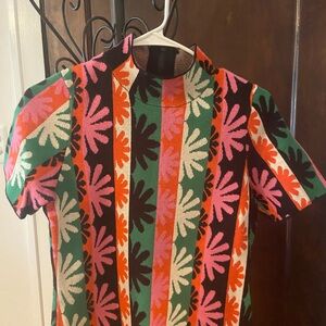 Anthropologie Colorful Floral Mini Dress in